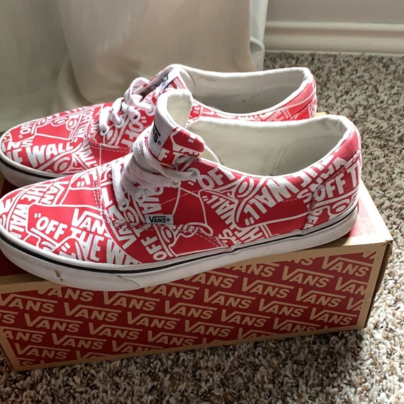 Doheny style racing rd/white vans - Picture 3 of 6